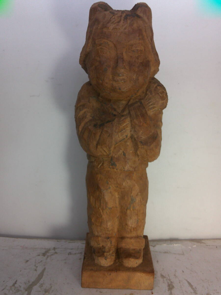 和田金剛、元日展理事・「童女」・木彫り拍卖