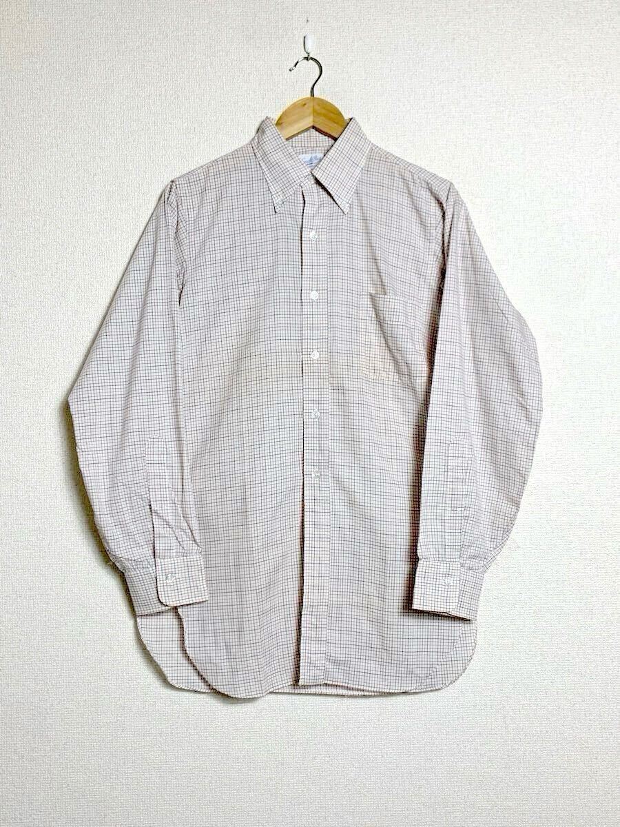 60s USA製 ビンテージ 高級生地 R&O. HAWICK マルチカラー グラフチェック ボタンダウンシャツ アイビー /RALPH BROOKS ラルフ ブルックス拍卖