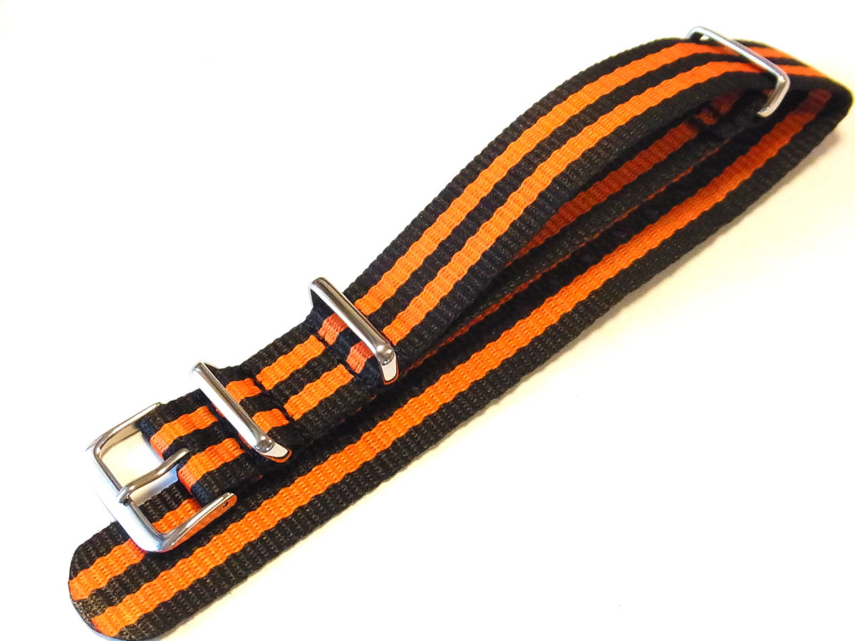 NATOタイプ 2重縫製 オレンジボンド 18mm 52NATO30 ジャイアンツカラー拍卖