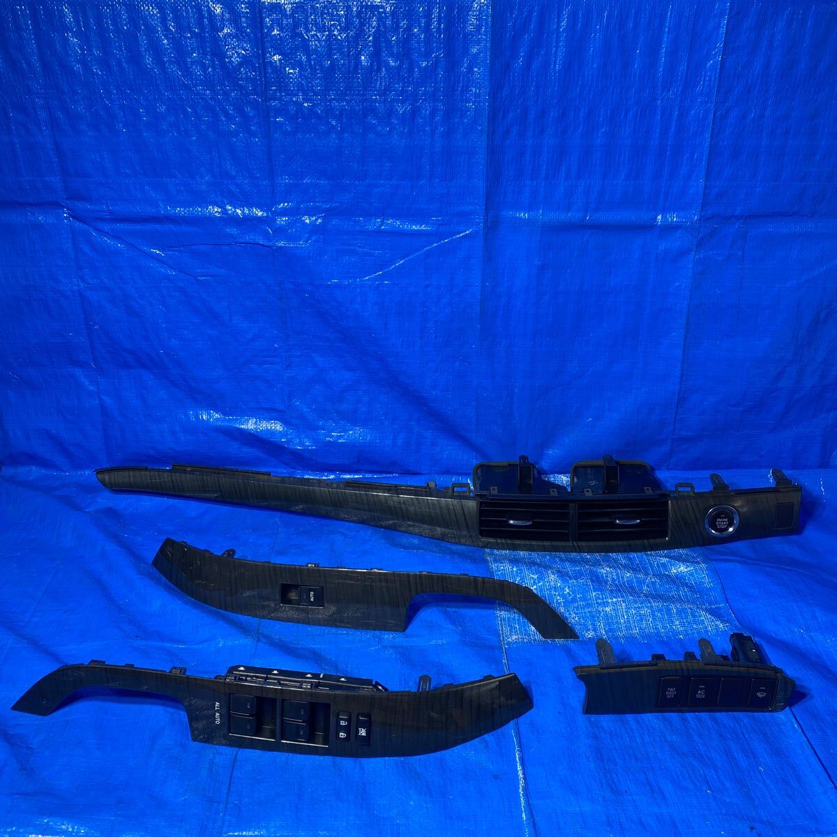 ◆トヨタ エスティマ《 ACR50 ACR55 GSR50 GSR55 》純正 黒木目 ウッド インテリア パネル エアコンルーバー パワーウインドウ スイッチ◆拍卖