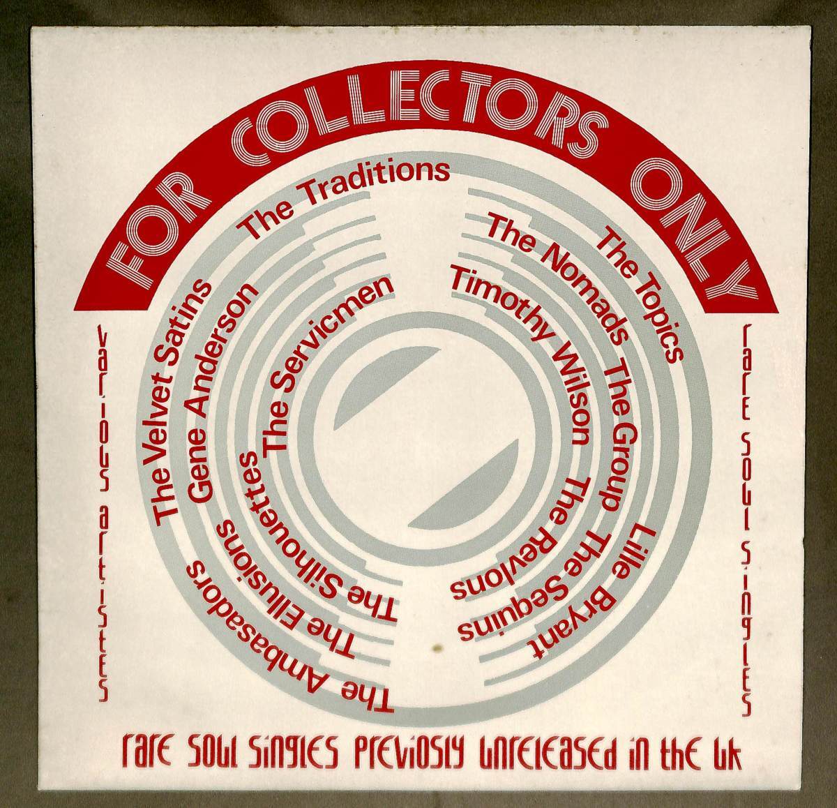 ★FOR COLLECTORS ONLY (LP) THE SILHOUETTES,THE NOMADS,THE SEQUINS,TIMOTHY WILSON,THE AMBASSADORS,CECIL WASHINGTON,THE REVLONS etc.拍卖