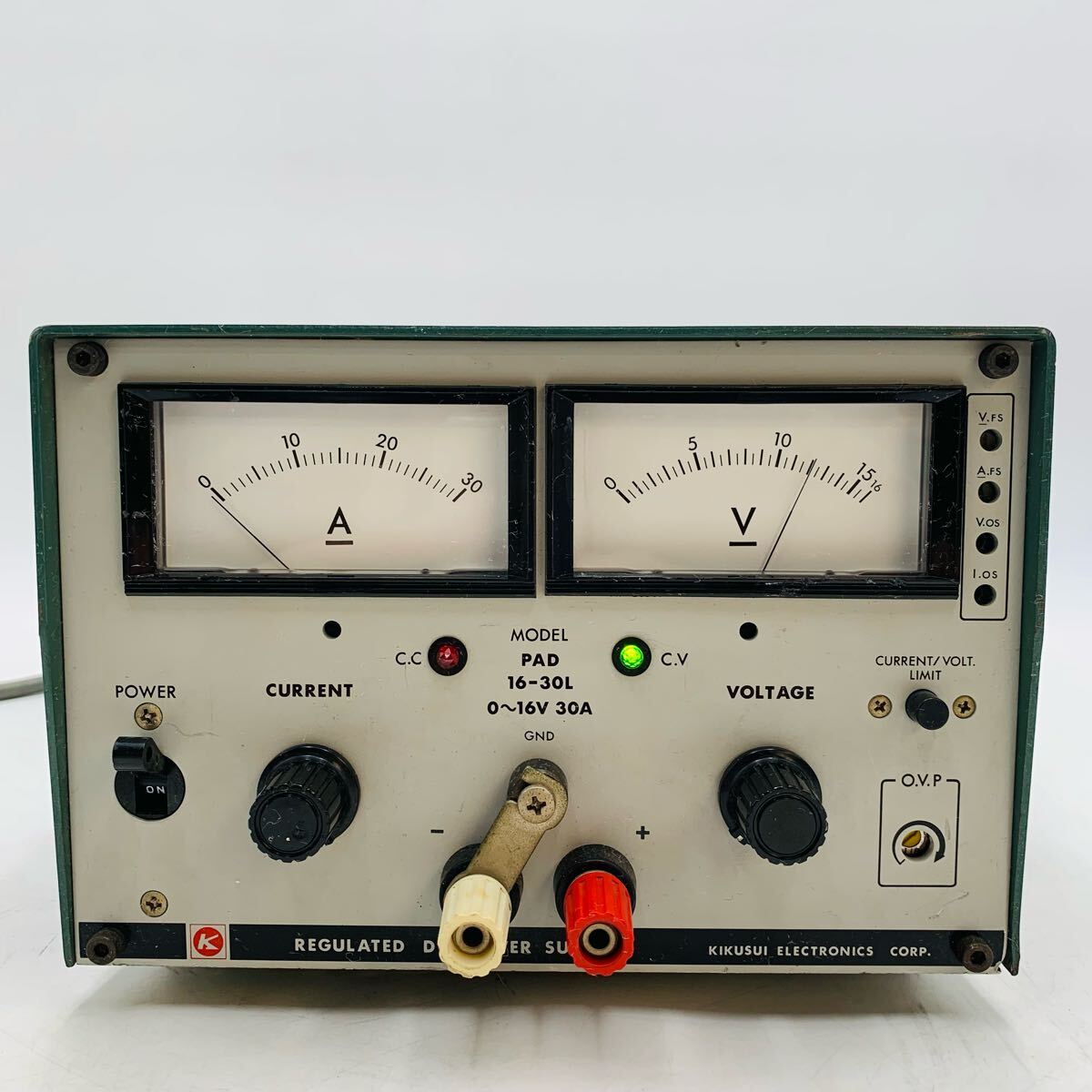 PAD16-30L KIKUSUI 菊水 REGULATED DC POWER SUPPLY DC電源 直流電源 0~16V 30A 直流安定化電源 【7日間返品保証】直接引き取り可拍卖