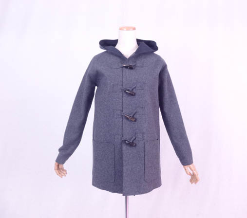 crucianiクルチアーニ 圧縮ウール ダッフルコート チャコールグレー 36 ほぼ新品拍卖