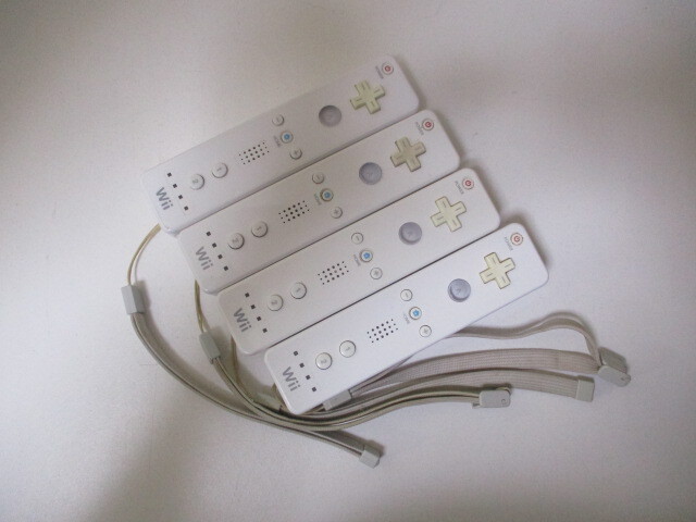 G∫185 Wiiリモコンプラス 任天堂 純正 RVL-003 4個セット 白 ホワイト 動作確認済 検:ゲーム Wii U リモコン コントローラー ゲーム拍卖
