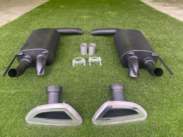 【在庫処分】W221 ロリンザー Lorinser 前期 リアスカート対応 前期リアバンパー対応 スチールマフラー拍卖