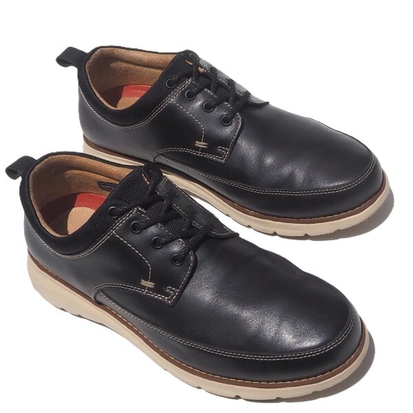 美品!! US 7H / 25.5cm 天然皮革 Hawkins ホーキンス ホーキンス トラベラー 黒 レザー HL 80141 WATER TECH拍卖