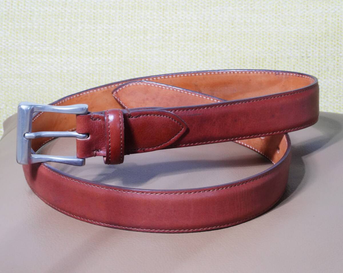 ホワイトハウスコックス 本革 レザー ベルト 茶 ブラウン 拍卖