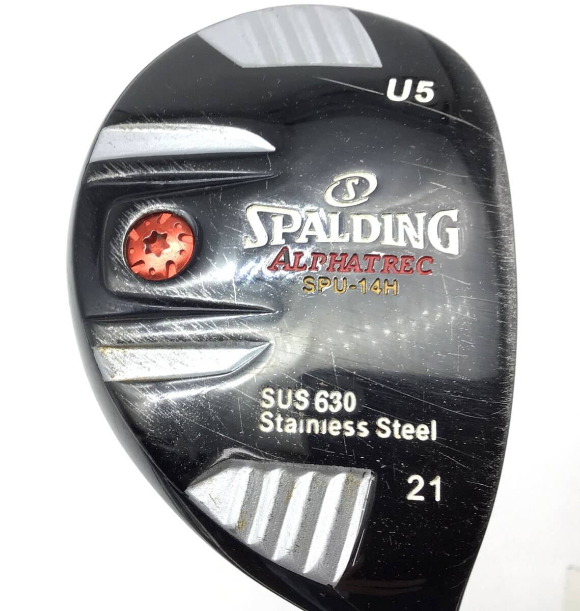 5262 【中古品】SPALDING ALPHATREC メンズ用5番ユーティリティ U3 21度 硬R 5UT SPU-14H スポルディング拍卖