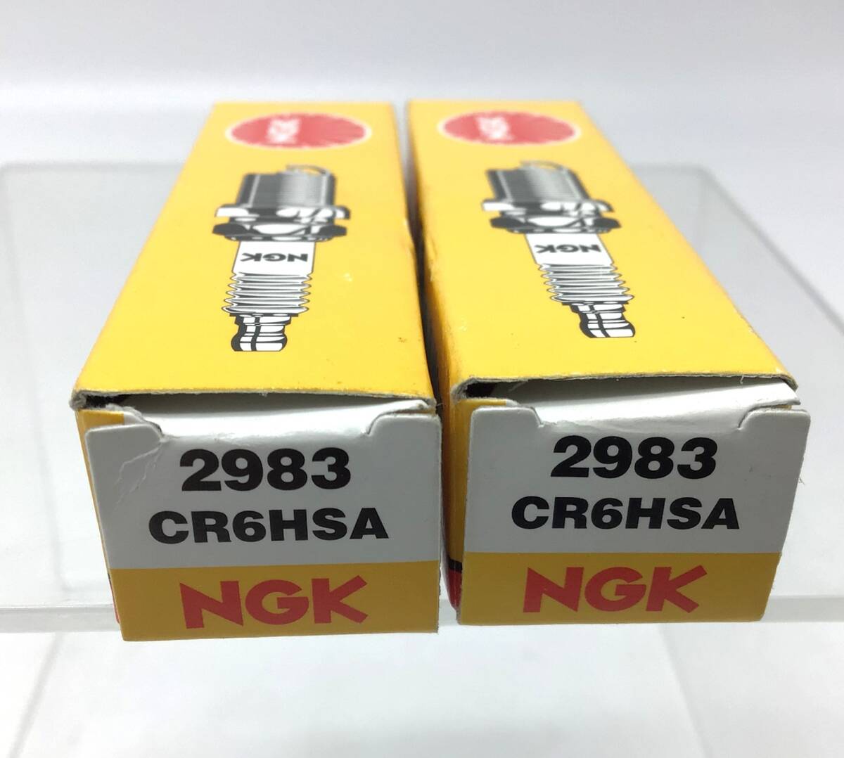 5292 【未使用】NGK スパークプラグ CR6HSA (2983) 2本セット ホンダ系 原付 バイク プラグ 予備部品 消耗品 メンテナンス用品拍卖