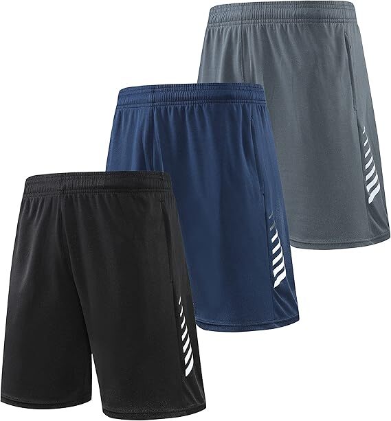 XLサイズ 3枚組セット メンズフォーシーズンズスポーツパンツランニングショーツ汗吸収性と速乾性フィットネスパンツ調整可能 拍卖