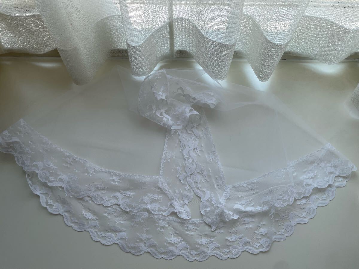 長崎 教会 チャーチ 礼拝ベール 新品・未使用 繊細なレース ホワイト拍卖