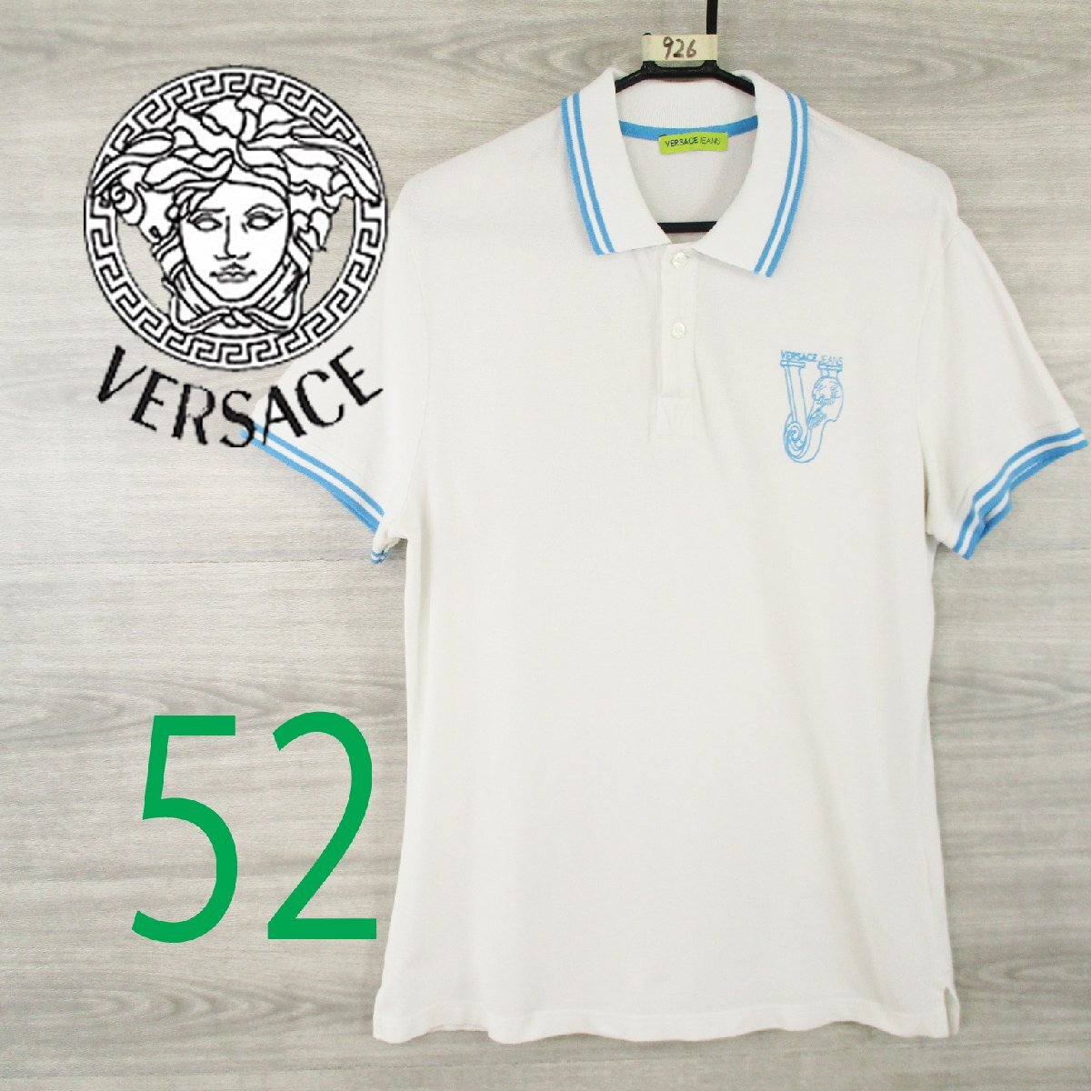 VERSACE ヴェルサーチ<ワンポイントロゴ・ポロシャツ>M0926y拍卖