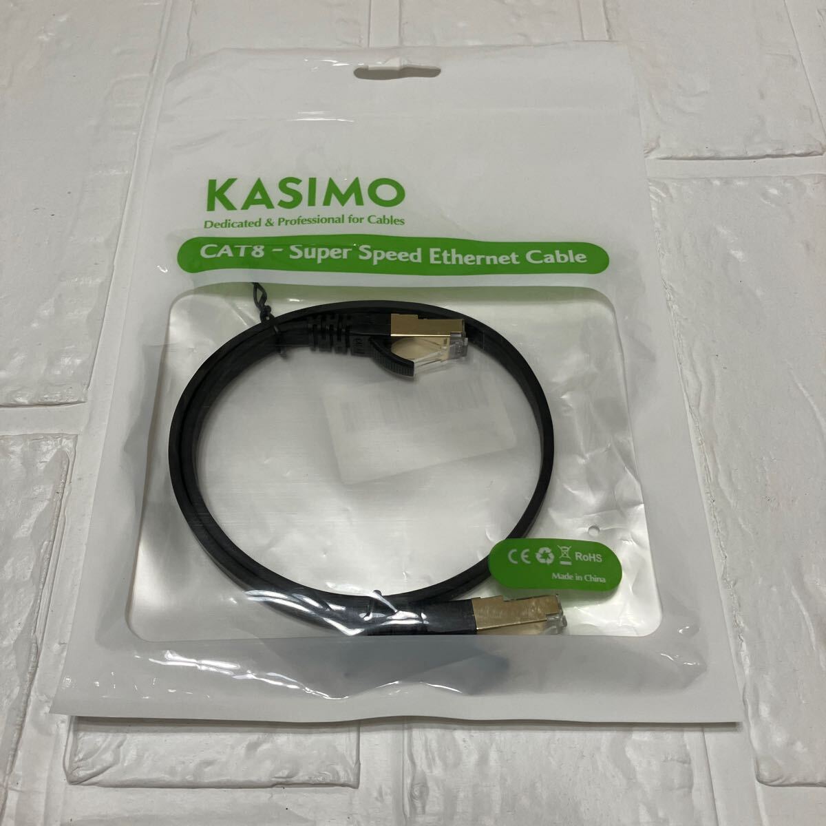 KASIMO LANケーブル 0.5m CAT8 カテゴリー8 超高速 40Gbps/2000MHz CAT8準拠 有線lanケーブル 二重シールド 爪折れ防止 ブラック拍卖