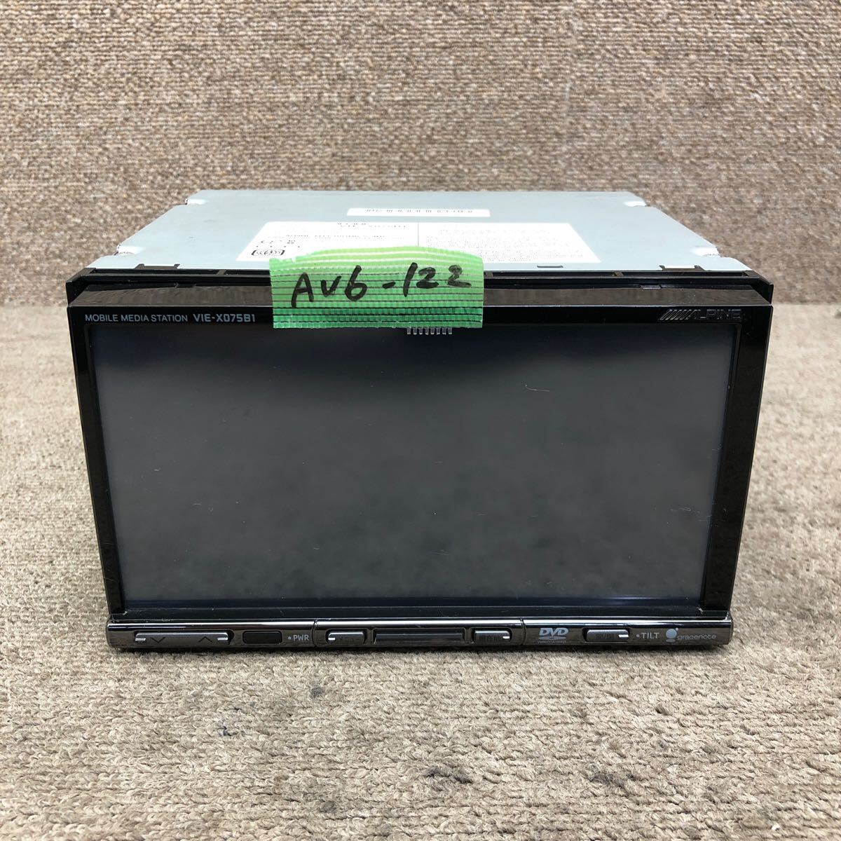 AV6-122 激安 カーナビ ALPINE VIE-X075B1 E71111331 HDDナビ CD DVD Bluetooth 通電未確認 ジャンク拍卖