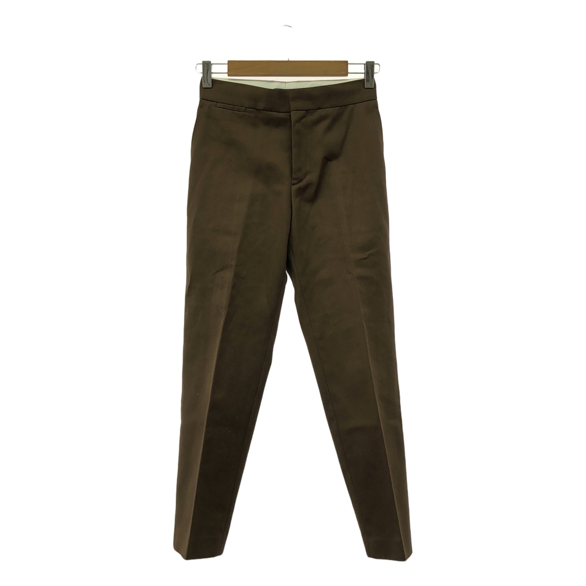 Drawer / ドゥロワー | シャークスキンクロップド スラックス パンツ | 34 | ブラウン | レディース拍卖