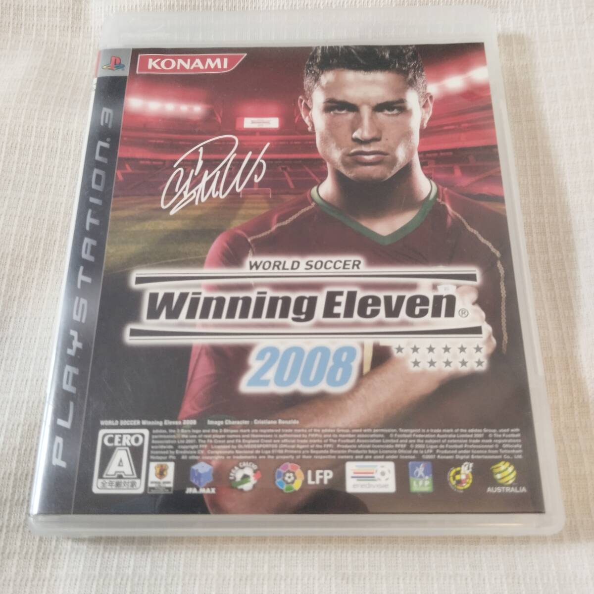 一円スタート 中古 ゲームソフト PS3 ワールドサッカー ウイニングイレブン 2008 解説書付拍卖