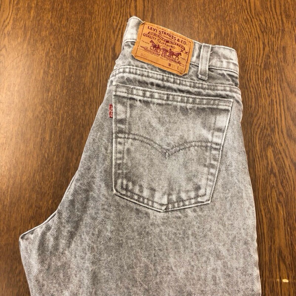 【GF036】USA製 Levi's 506 W31 L32 カラーパンツ グレー 灰色 メンズブランド古着 リーバイス506 米国製 送料無料拍卖