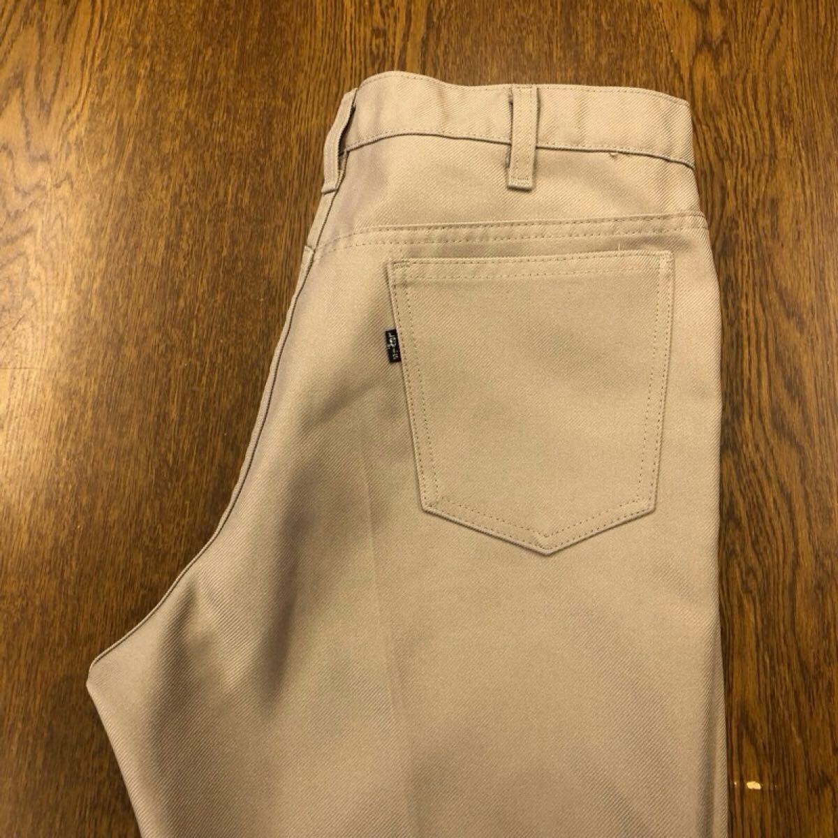 【GF067】USA製 Levi's 517 W36 L30 ブーツカット スタプレ ワークパンツ ベージュ 42TALON ZIP ブランド古着 リーバイス517 送料無料拍卖