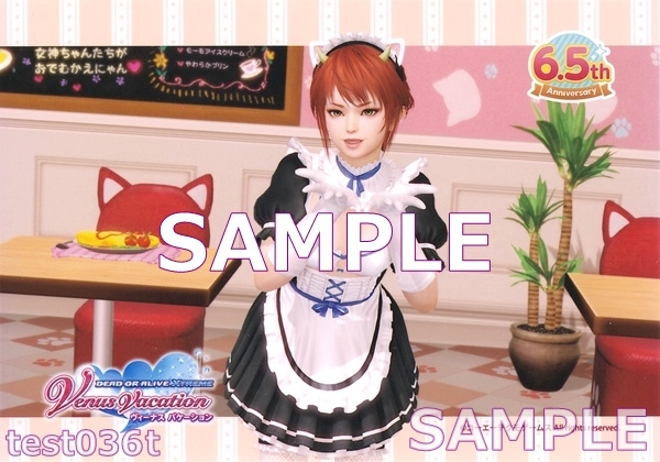 DEAD OR ALIVE Xtreme Venus Vacation 6.5周年 きまぐれニャンメイド ブロマイド カンナ 未使用拍卖