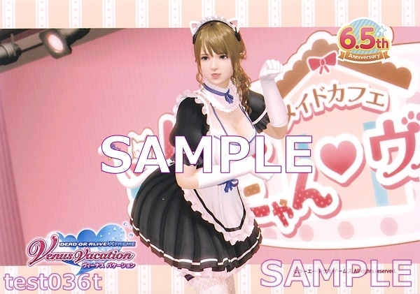 DEAD OR ALIVE Xtreme Venus Vacation 6.5周年 きまぐれニャンメイド ブロマイド モニカ 未使用拍卖