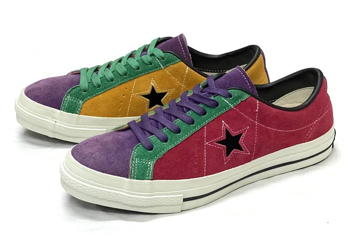 希少 美品 旧 日本製 限定 コンバース ワンスター マルチ スエード US 8/26.5cm CONVERSE ONE STAR 拍卖