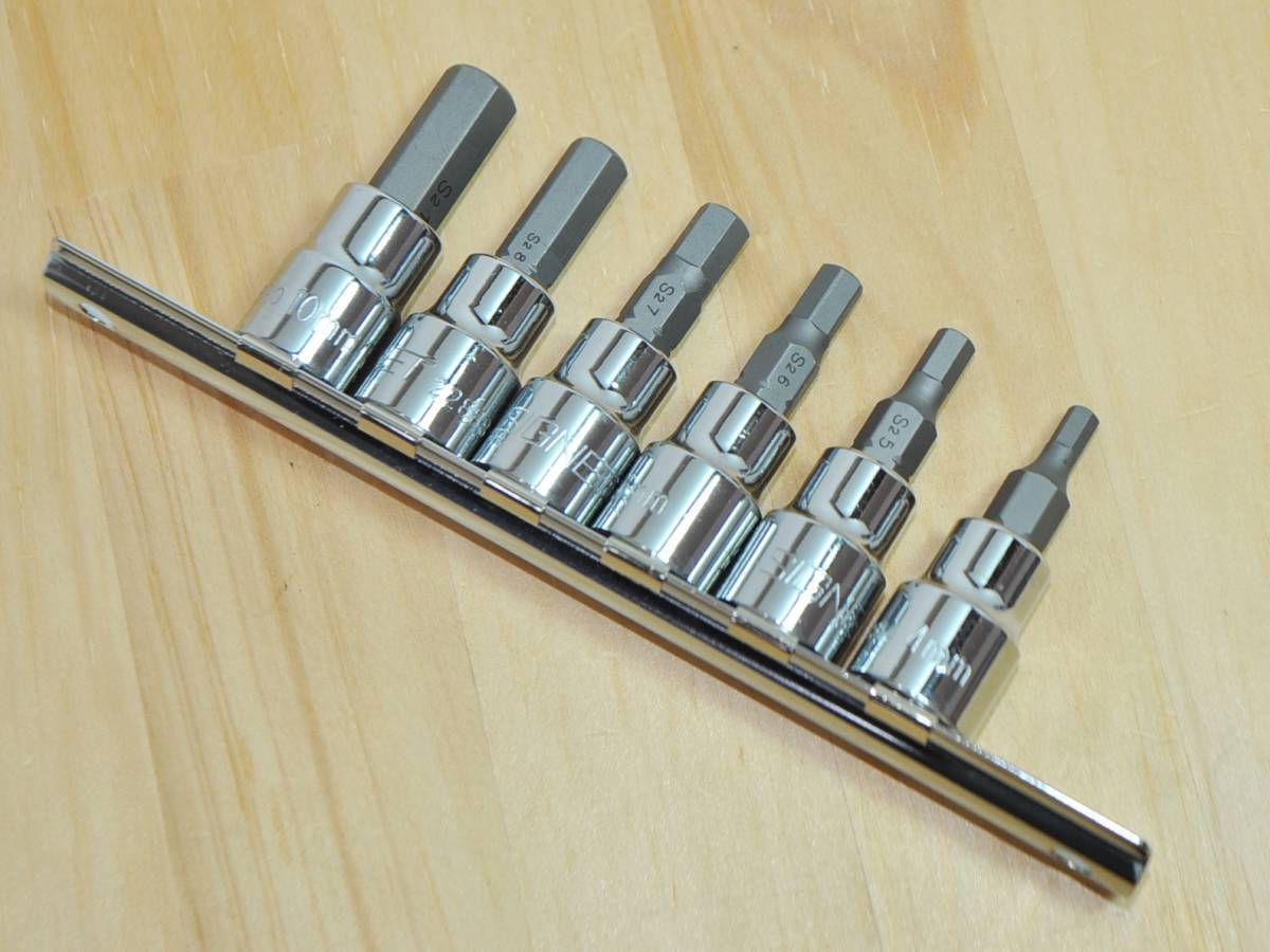 ★SIGNET 9.5sq ヘックスビットソケット 22961V 6個 セット★3/8 六角 ヘキサゴン ビットソケット ソケットホルダー拍卖