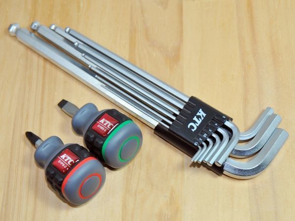 ★KTC ボールポイント六角棒レンチ HL259SP+スタッビドライバー★アーレンキー ドライバ拍卖