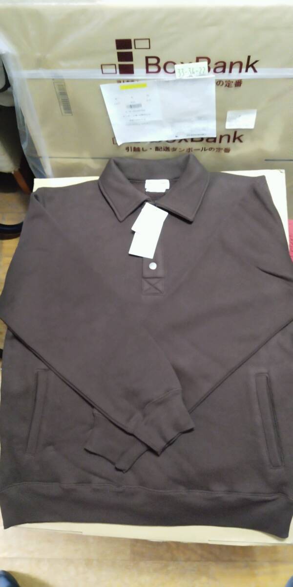 未使用自宅保管品CIAOPANIC TYPYチャオパニックティピー プレミアム裏毛スウェットポロ TYZ2042406A0001 カラーブラウン サイズL拍卖