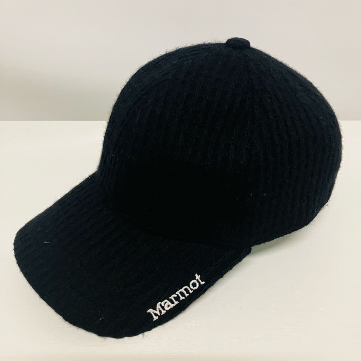 Marmot コーデュロイ キャップ 帽子 黒 ブラック マーモット拍卖