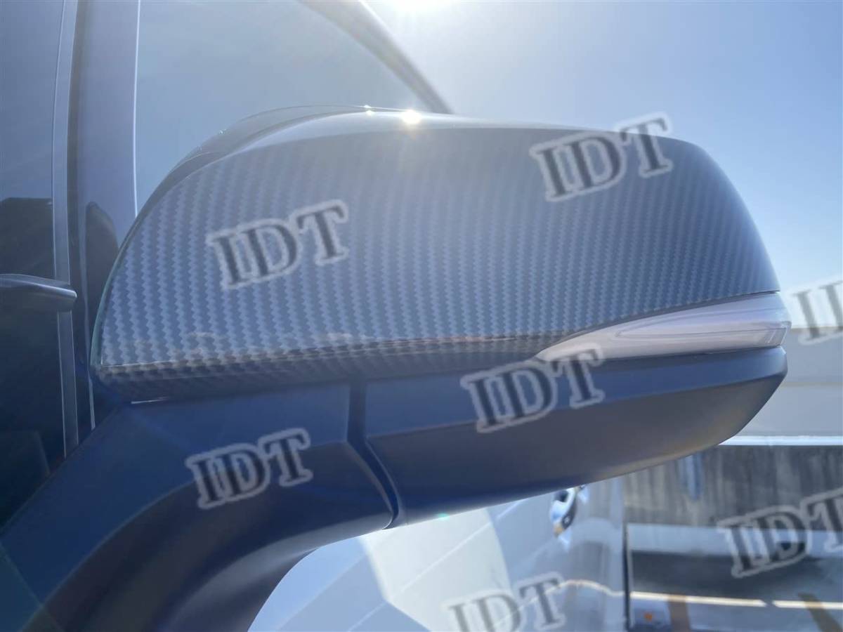 IDT 30系 前期 後期 アルファード ヴェルファイア 純正交換タイプ ドアミラーカバー カスタム サイドミラー カーボン調拍卖
