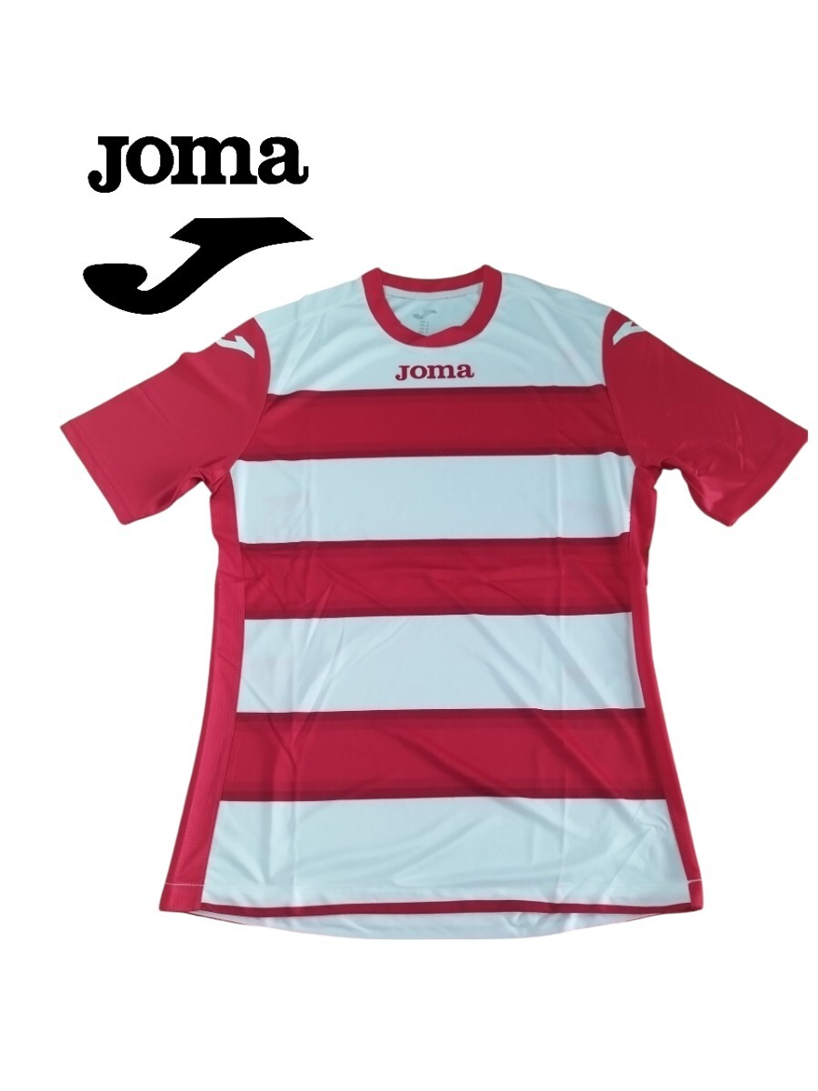 【新品特価!】JOMA/ホマ 100405-600 プラクティスシャツ 半袖 練習着吸汗速乾 サッカー フットサル //インターサイズM(日本サイズL相当)拍卖