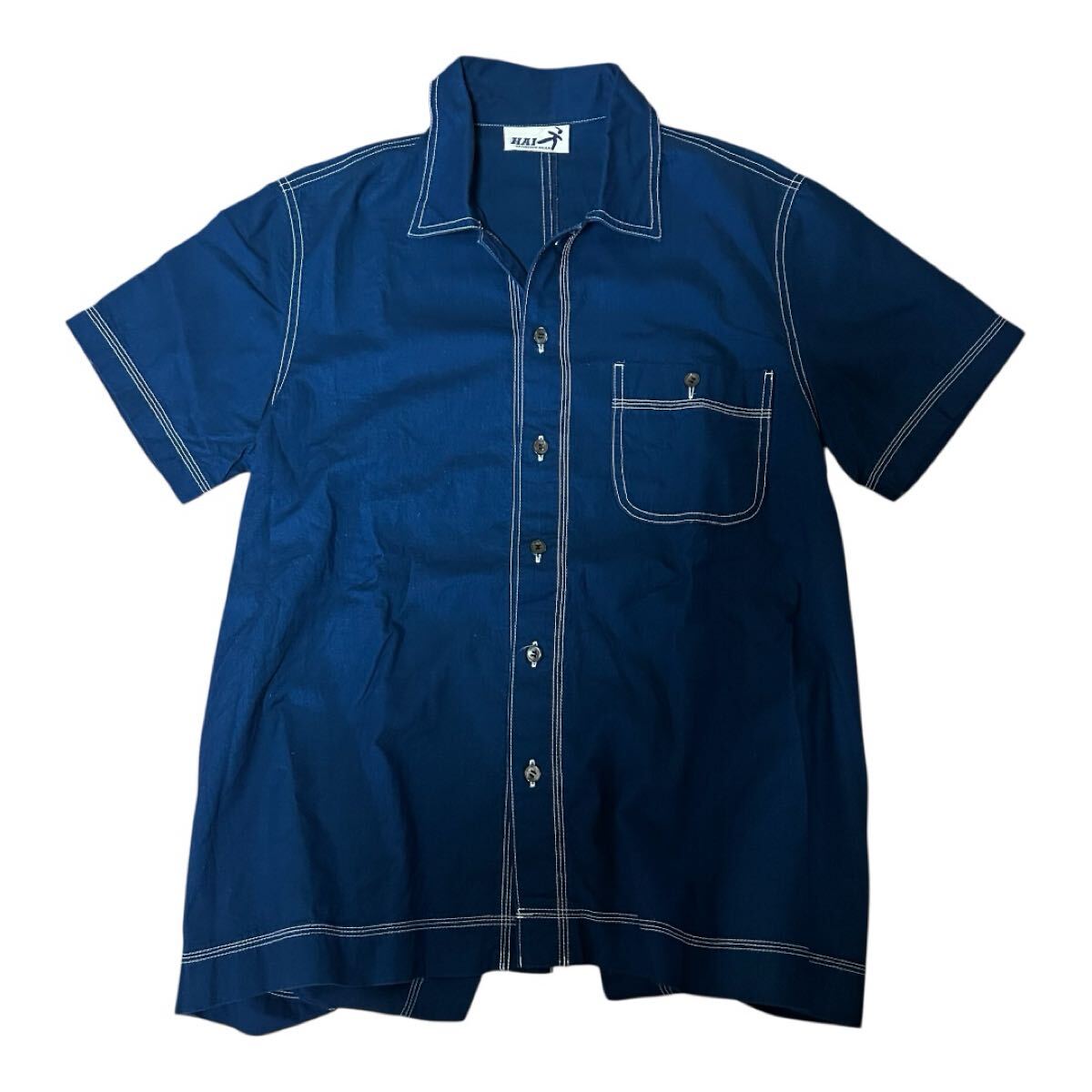 希少 80s HAI SPORTING GEAR インディゴ ギミックシャツ M拍卖