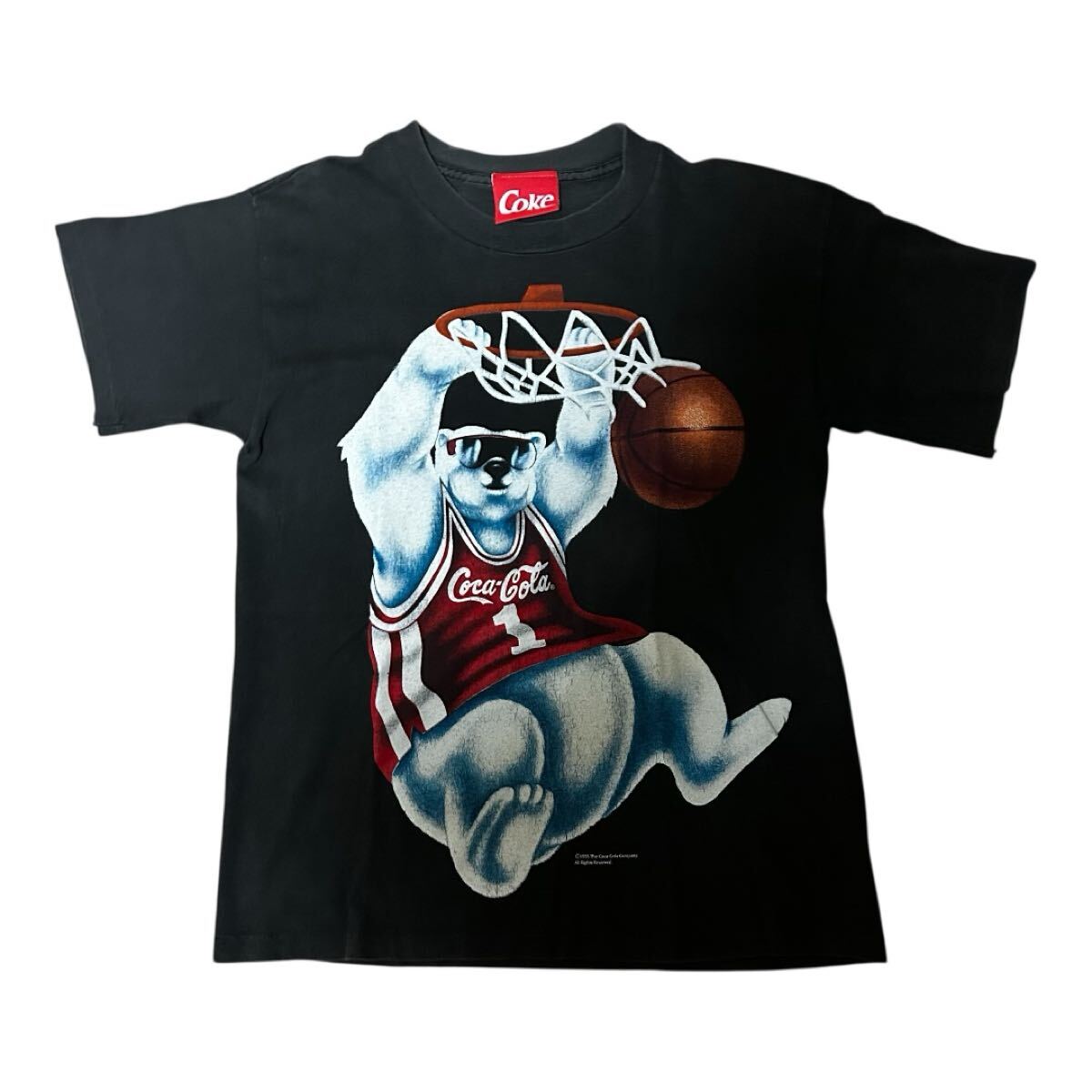 中古品 90s USA製 Coca-Cola シロクマ ダンク Tシャツ M拍卖