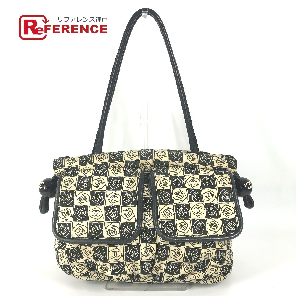 CHANEL シャネル カメリア CC ココマーク 肩掛け カバン トートバッグ ココボール ショルダーバッグ ブラック レディース【中古】拍卖