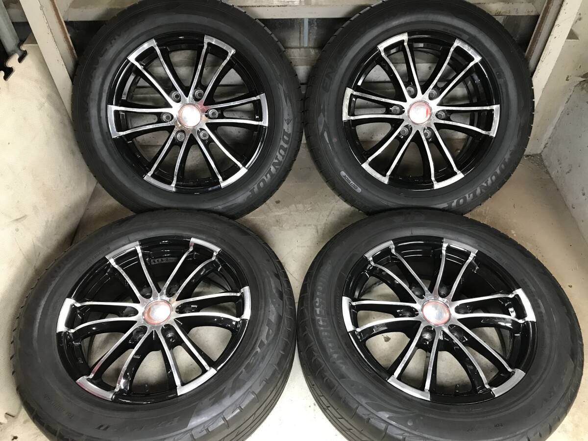 200系ハイエース【225/60R17】溝有22年/21年製ラジアルタイヤ【17×6.5J+38 PCD139.7 6H】PMアルミホイール 4本拍卖