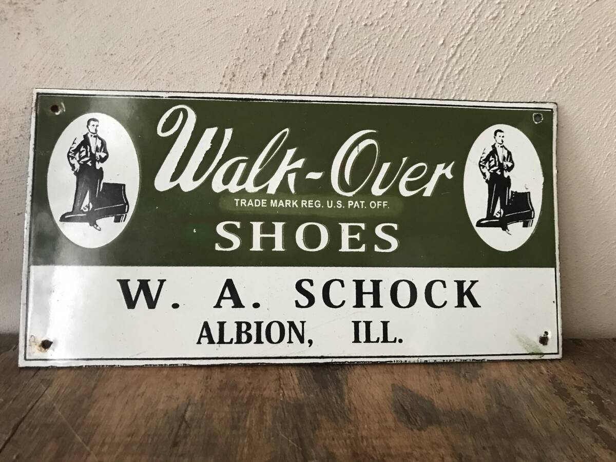 ヴィンテージ Walk-Over ウオークオーバー シューズ ディスプレイ 店舗 ショップ サイン 什器 看板 USA フローシャイム 拍卖