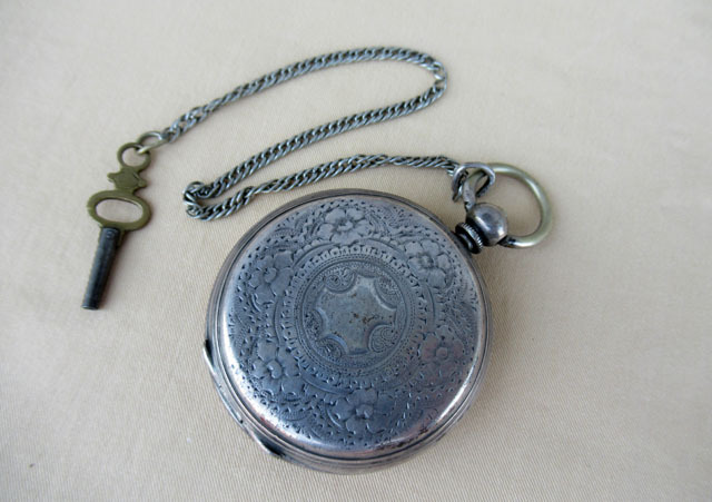 即決■懐中時計 鍵巻き 銀製 ハンターケース■た-88拍卖