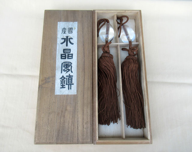 即決■国産 水晶 風鎮 一対 箱入り■つ-67拍卖