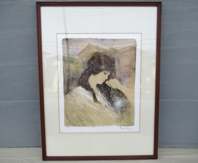 即決■真作 ベルナール シャロワ リトグラフ 直筆サイン 横顔■て-26拍卖