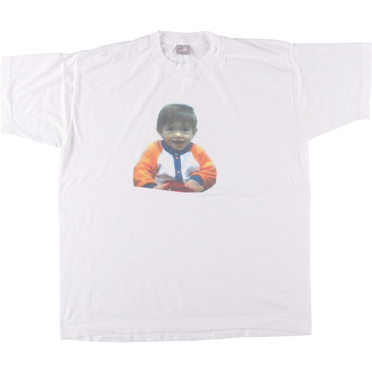 古着 90年代 フルーツオブザルーム FRUIT OF THE LOOM 誰やねん フォトTシャツ USA製 メンズXL相当 ヴィンテージ /eaa560733拍卖