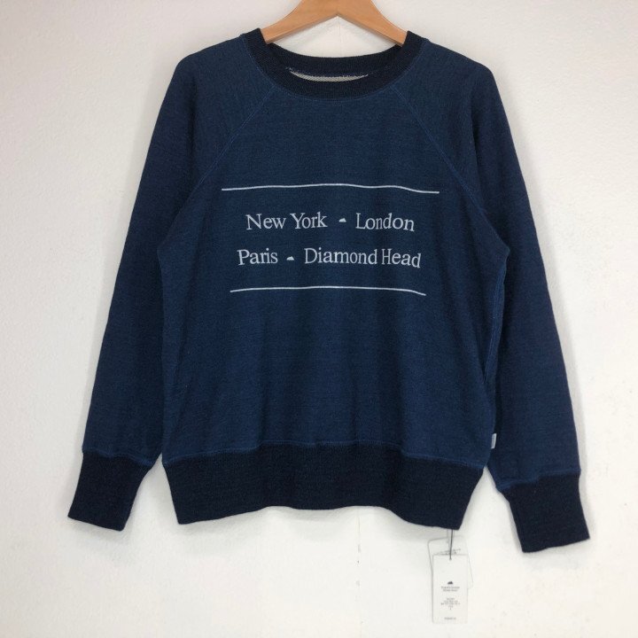 SALVAGE PUBLIC サルベージパブリック ハワイ ホノルル タグ付き インディゴ クルーネック スウェット SIZE: S ネイビー MH632025061813拍卖