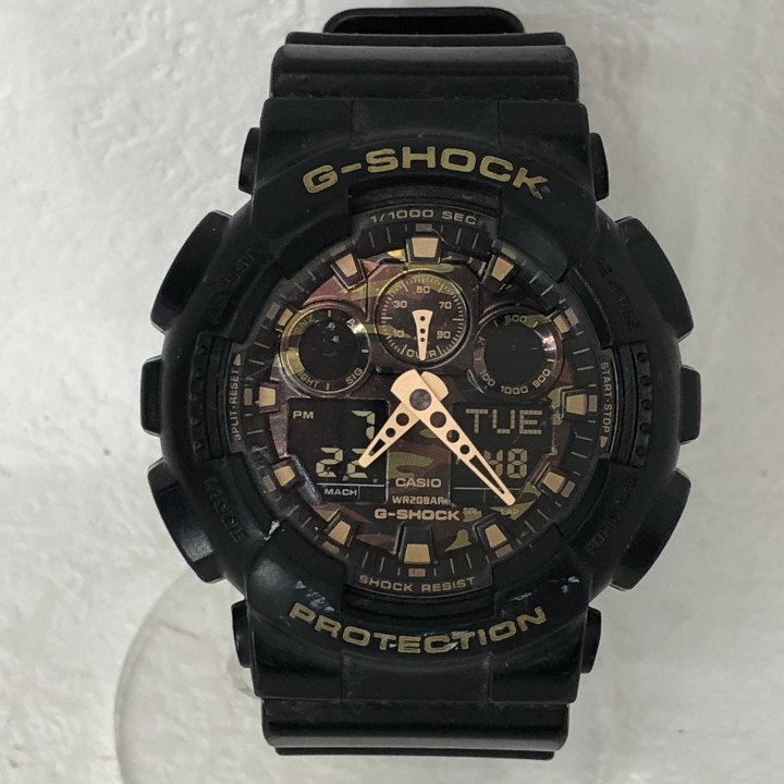 G-SHOCK Gショック GA-100CF カモフラージュダイアル ブラック アナデジ 腕時計 ブラック/カモフラ MH632025062404拍卖