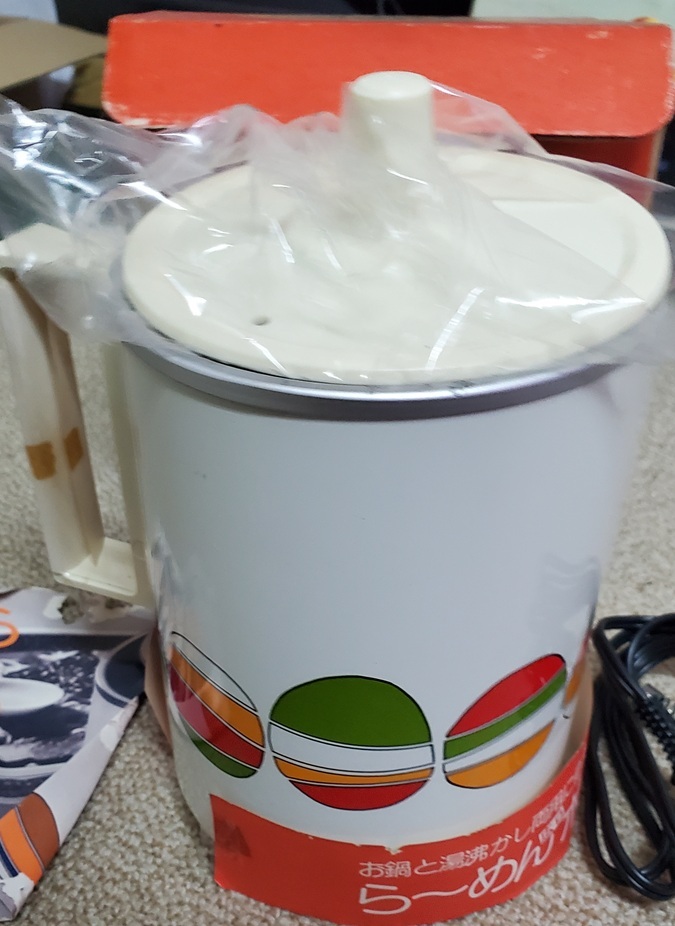 【あっ!】ラーメンポット/昭和レトロポップ/DENKYOSHA/電気ポット/湯沸かし/未使用品拍卖