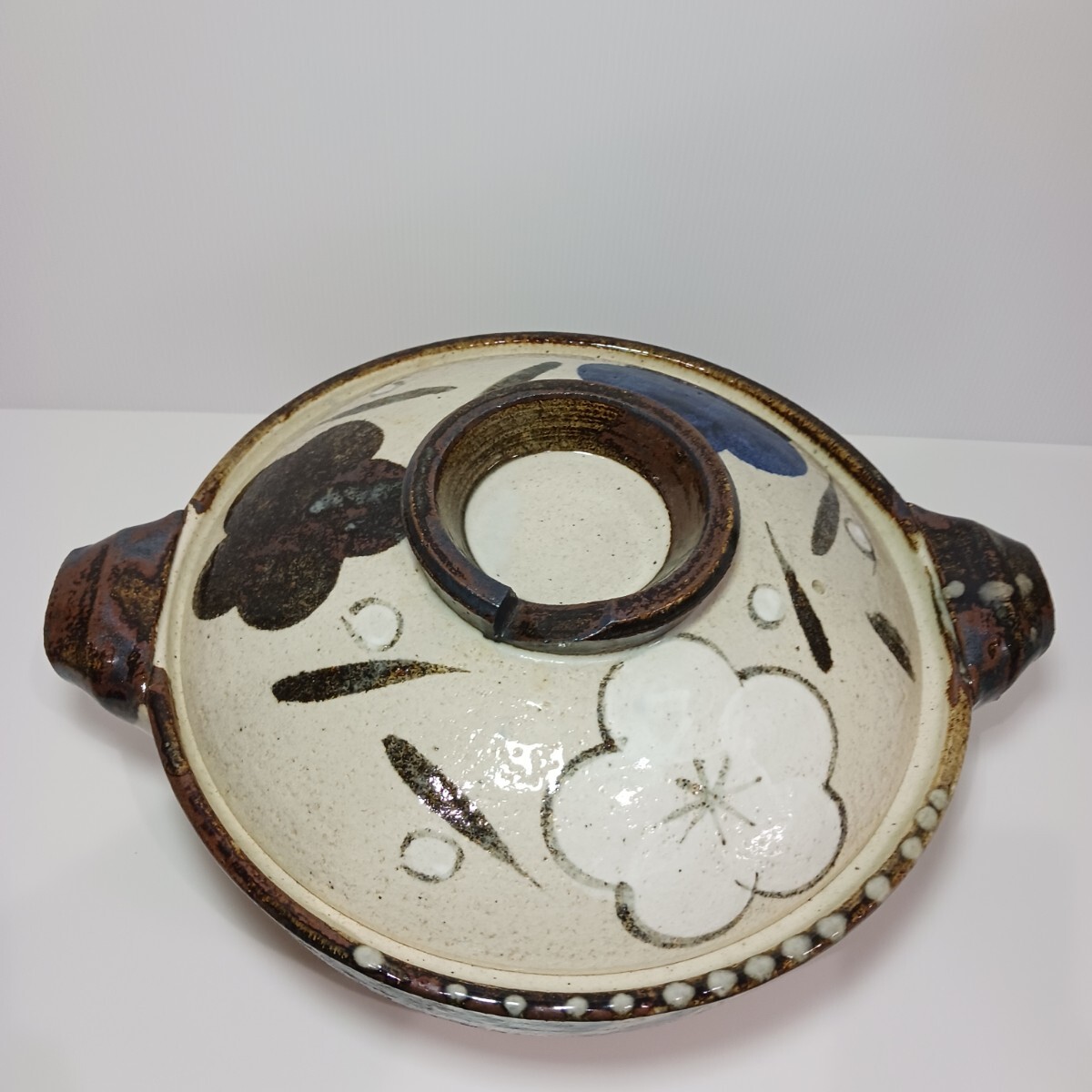 土鍋 花柄 両手鍋 鍋 調理器具 陶器 ao拍卖