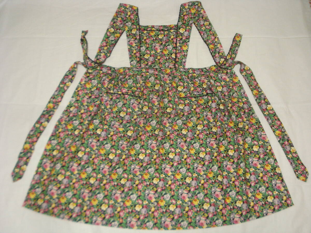 ☆ ケンゾー エプロン☆ 黒 ブラック 花柄拍卖