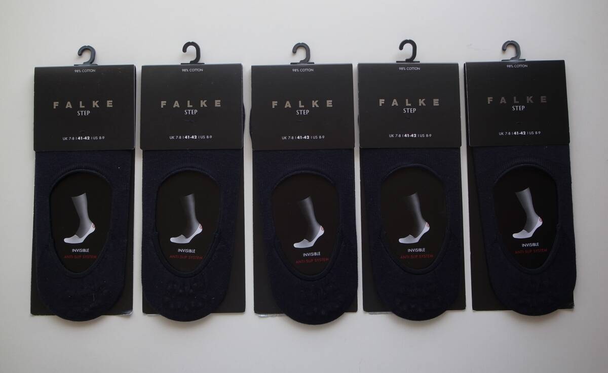 FALKE 5足セット STEP ショート ソックス 靴下 26-27cm navy ファルケ拍卖