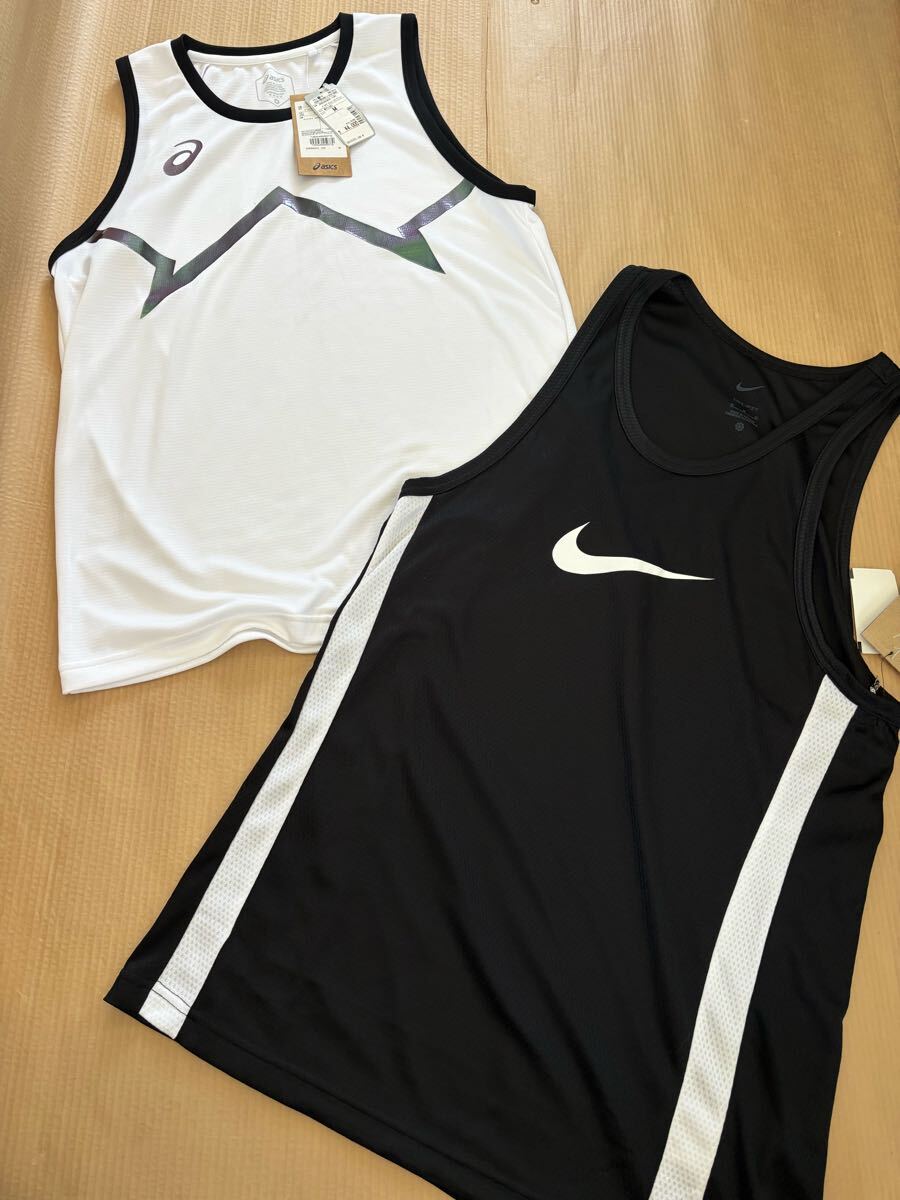 ☆4795☆未使用☆バスケットボール ユニフォーム 2点セット Mサイズ/ ノースリーブ/ タンクトップ/ NIKE/ ナイキ/アシックス/asics拍卖