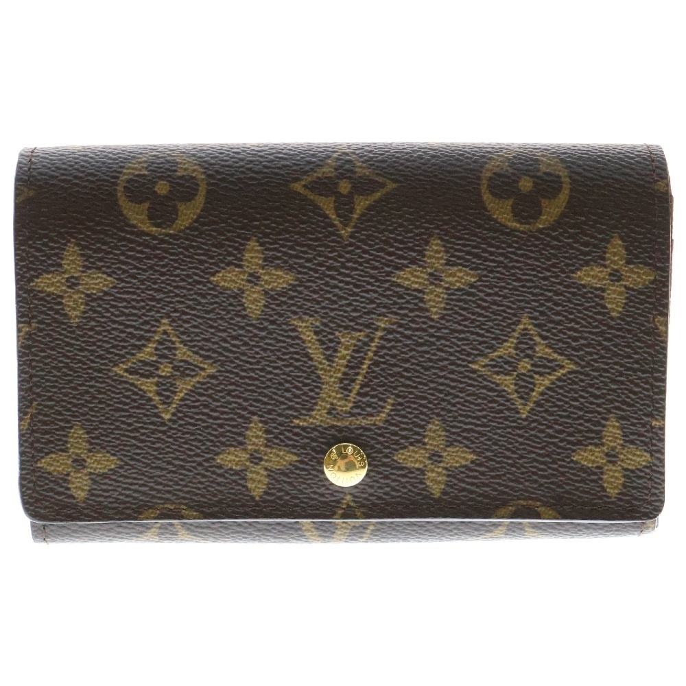 LOUIS VUITTON ルイヴィトン モノグラム ポルトモネ ビエ トレゾール ブラウン PVCレザー 二つ折り財布 M61730拍卖