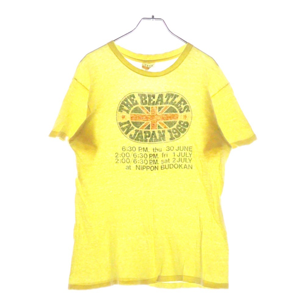 VINTAGE ヴィンテージ 80S 1966 THE BEATLES NIPPON BUDOUKAN TEE ザビートルズ 武道館 半袖Tシャツ カットソー イエロー拍卖