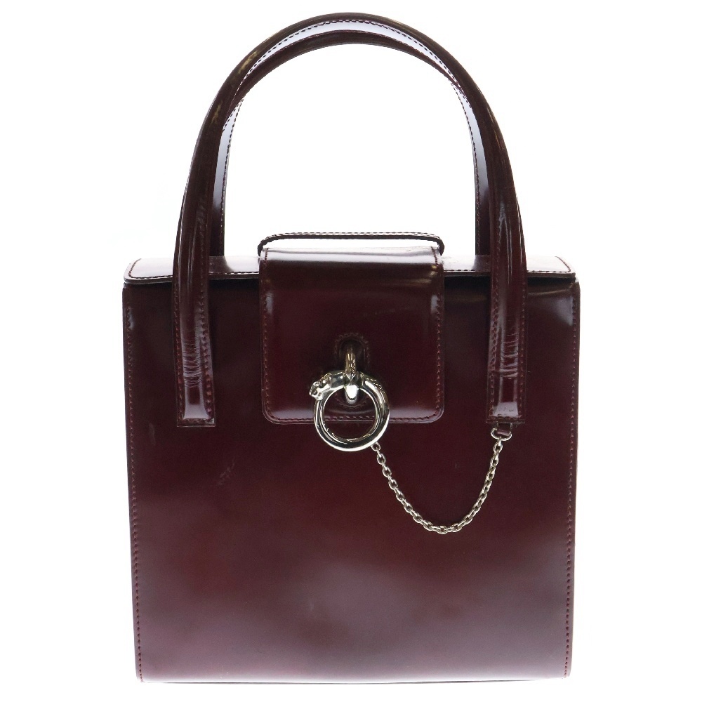 Cartier カルティエ パンテール マストライン レザー ハンドバッグ ボルドー拍卖
